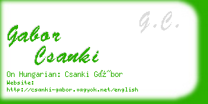 gabor csanki business card